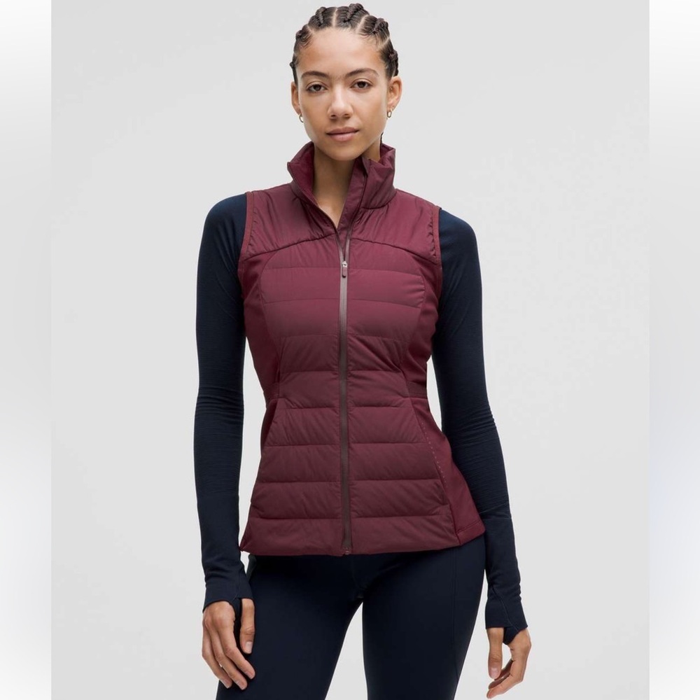 Lululemon Down For It All Athletica Women's Deep Red Puffer Vest
